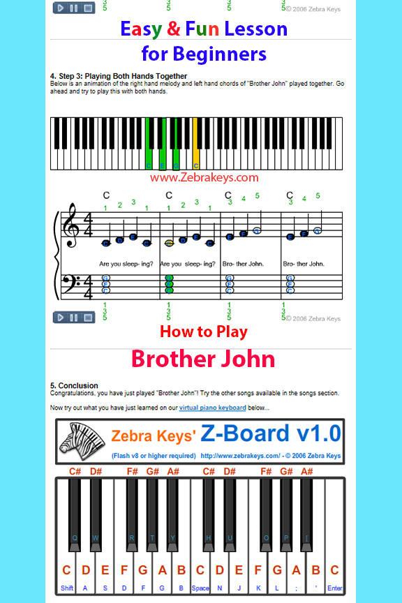 Virtual Piano With Songs To Play