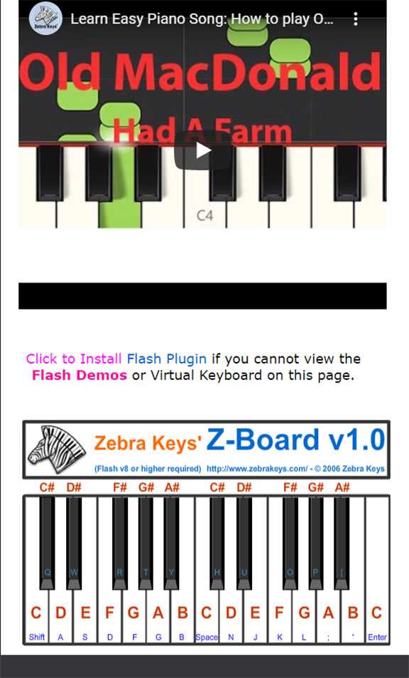 Virtual Piano Keyboard: Z-Board 